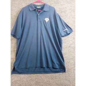 Peter Millar Summer Comfort XL Blue Golf Polo Shirt Bev/Oly 2015 Crest